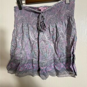 Calypso St. Barth Silk Skirt Paisley Print Women's XS